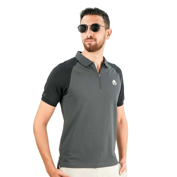 Cotton/Lycra Pique Flat Knitted Collar Short Sleeve Slim Embroidery Bold Polo