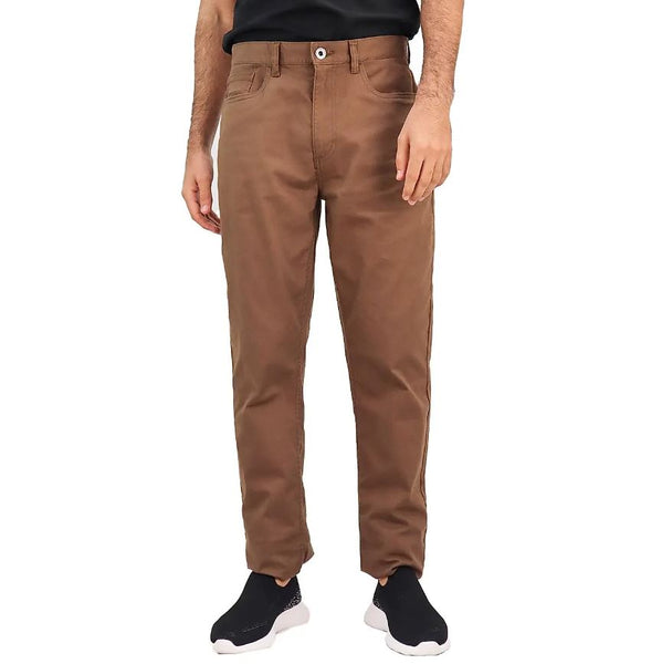 Cotton/Spandex Rise Regular Tapered Khakis (180 Elastic Waist band)