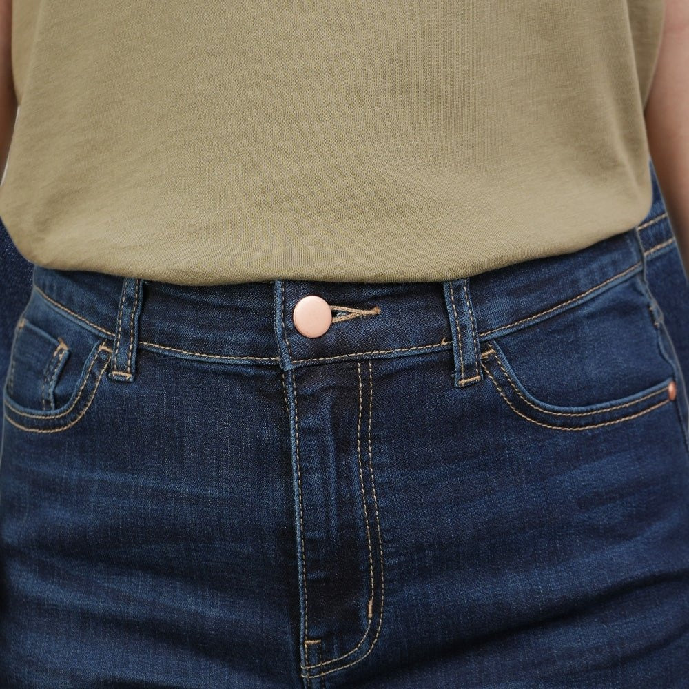 Women's High-Waist Slim Tapered Denim Jeans