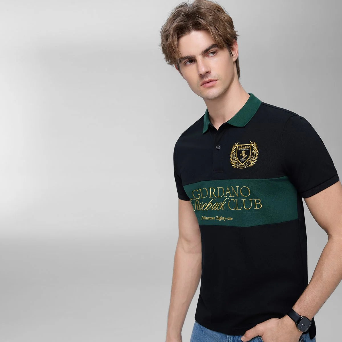 Men's Slim Fit Embroidery Polo