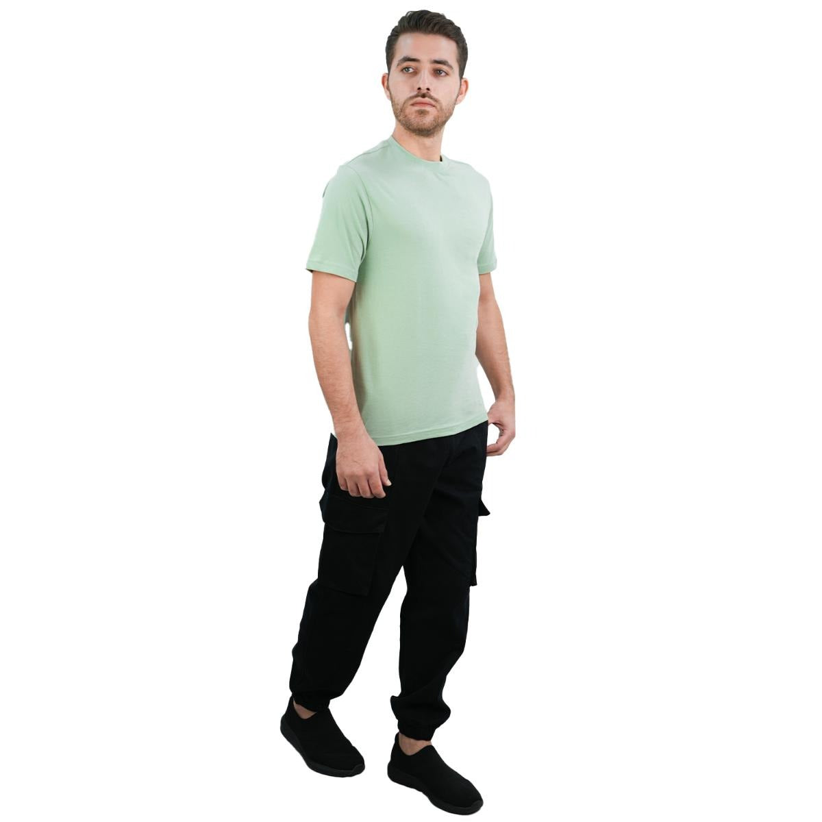 Cotton Jersey Crewneck Short Sleeve Slim Tee