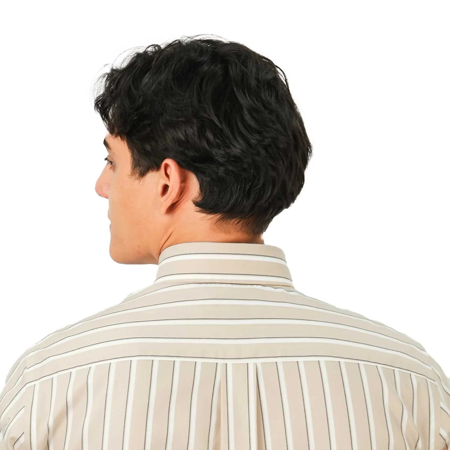 Cotton Wrinkle Free Long Sleeve Regular Button Front Garment Wash Shirt