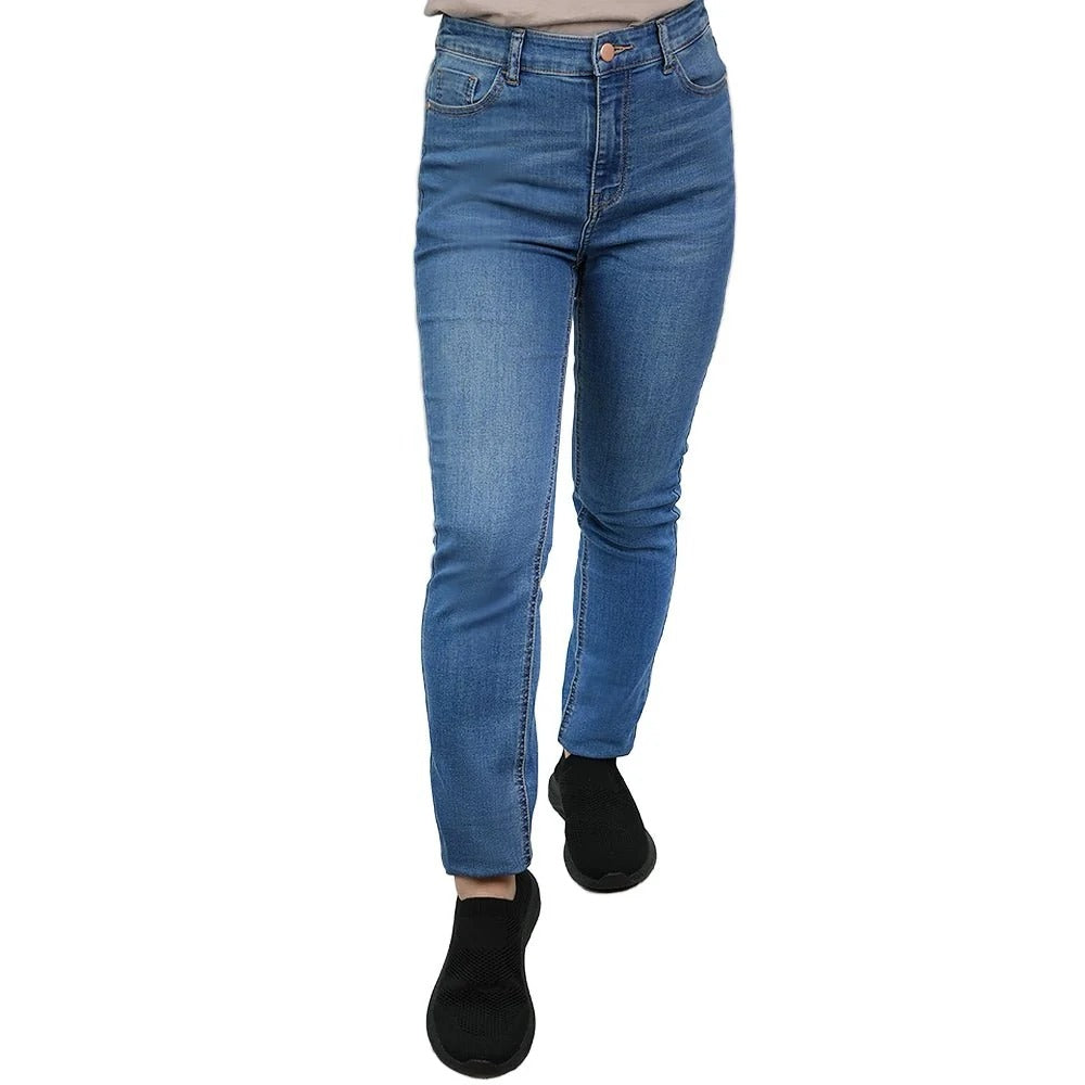 Women's High-Waist Slim Tapered Denim Jeans