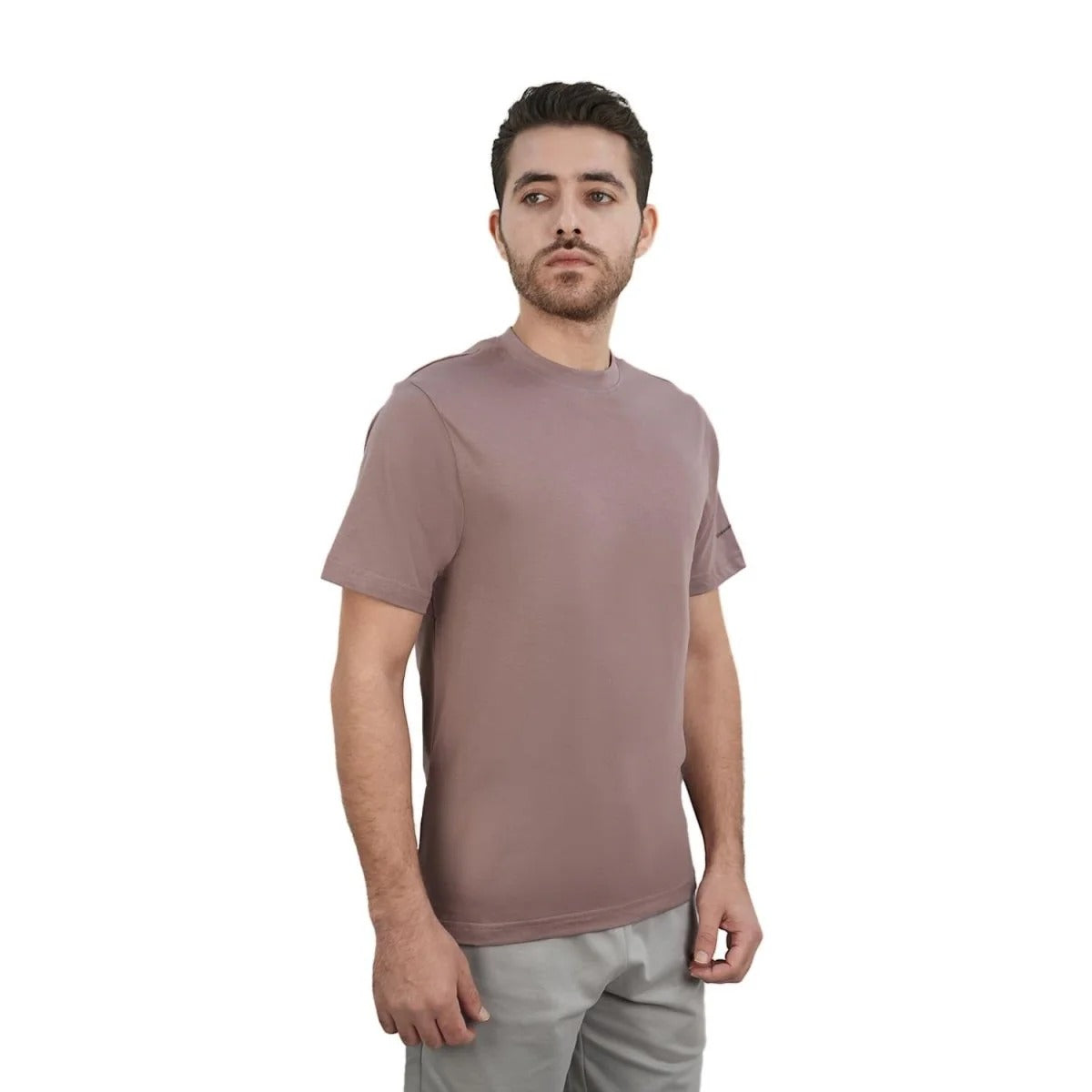 Cotton Jersey Crewneck Short Sleeve Slim Tee