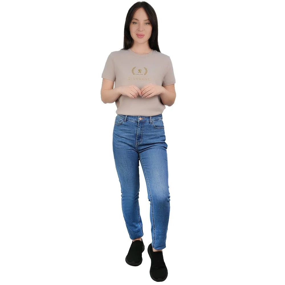 Women's High-Waist Slim Tapered Denim Jeans