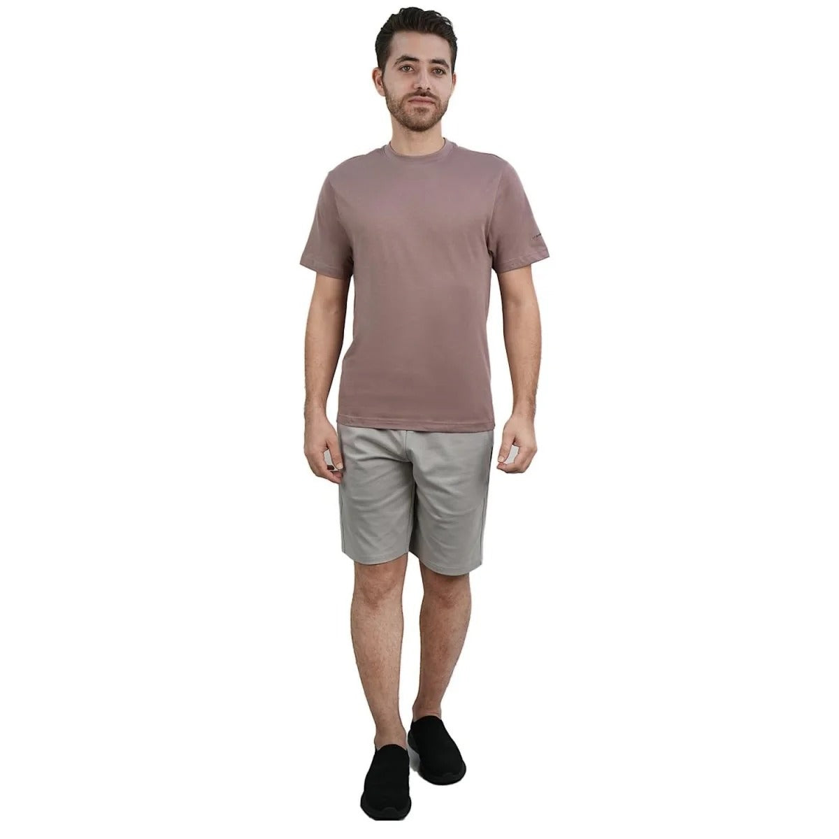 Cotton Jersey Crewneck Short Sleeve Slim Tee