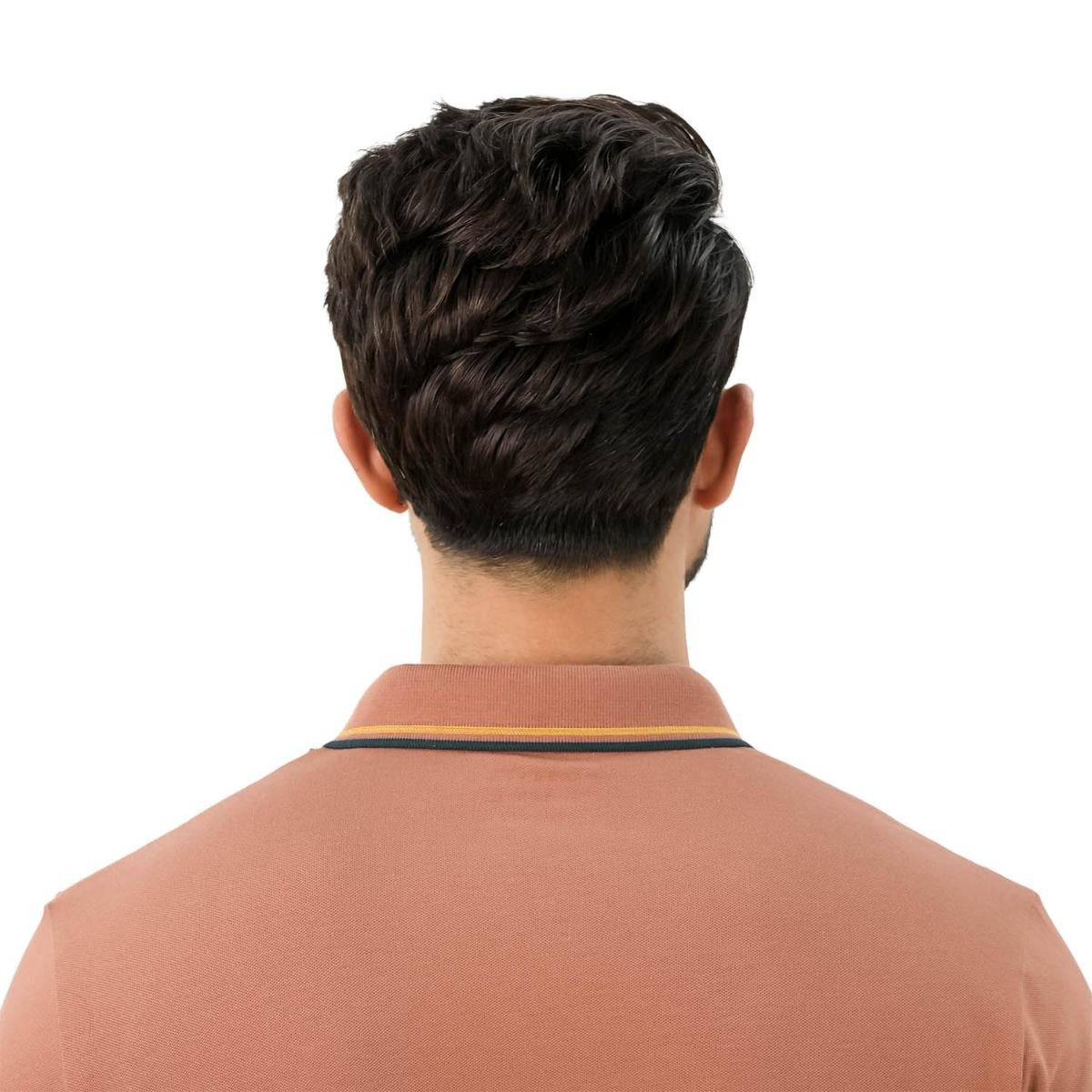 Cotton/Lycra Pique Flat Knitted Collar Short Sleeve Slim Embroidery Lion Polo