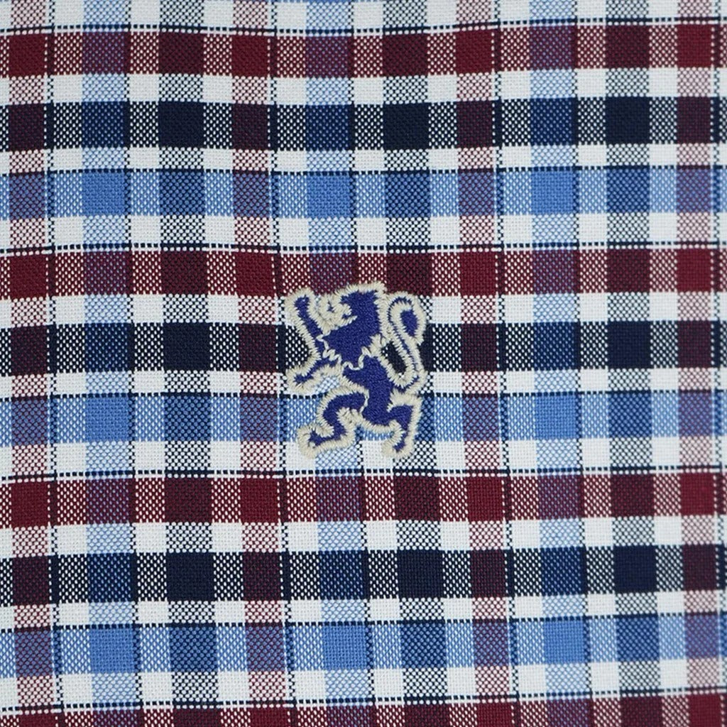 قميص أكسفورد رجالي بنقشة الأسد