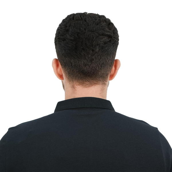 Cotton/Lycra Pique Flat Knitted Collar Short Sleeve Slim Embroidery Napoleon Polo