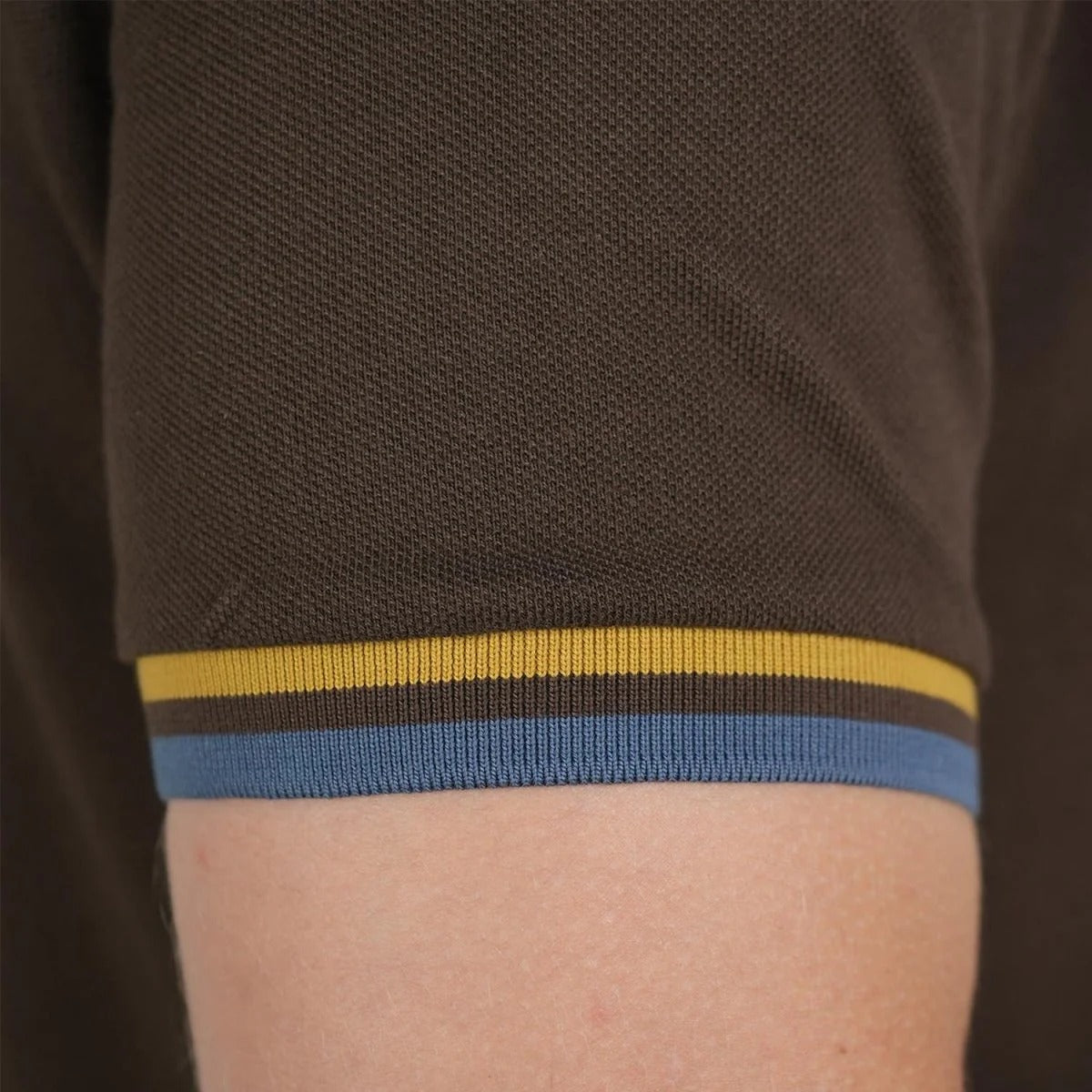 Cotton Pique Flat Knitted Collar Short Sleeve Slim Embroidery Solid Polo