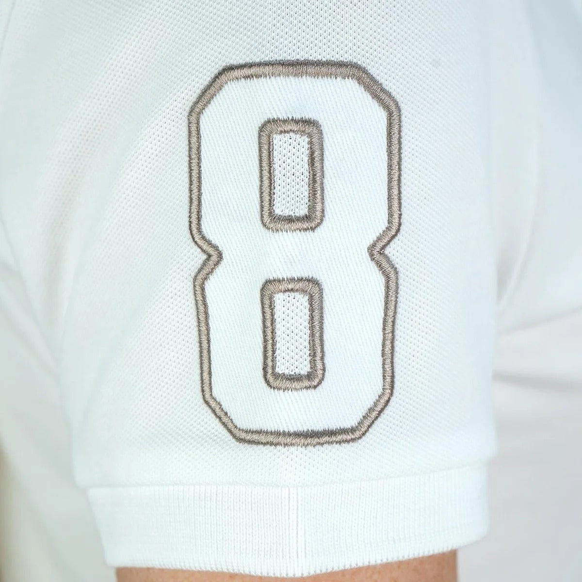 Women Cotton/Lycra Pique Flat Knitted Collar Short Sleeve Classic Slim Embroidery Bold Polo