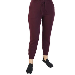 Women Cotton/Polyester French Terry Rise Regular Elastic Waist Pant