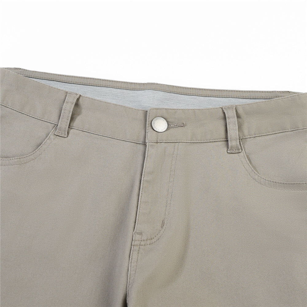 بنطلون نسائي ضيق بخصر مطاطي 180 مم، مصنوع من القطن والإيلاستين، بقصة ضيقة وجيب.