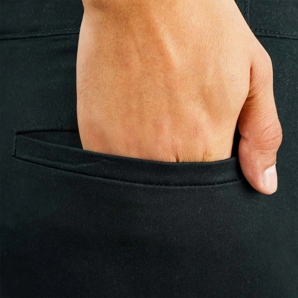 Cotton/Elastane Twill Low Rise Tapered Elastic Waist Khakis