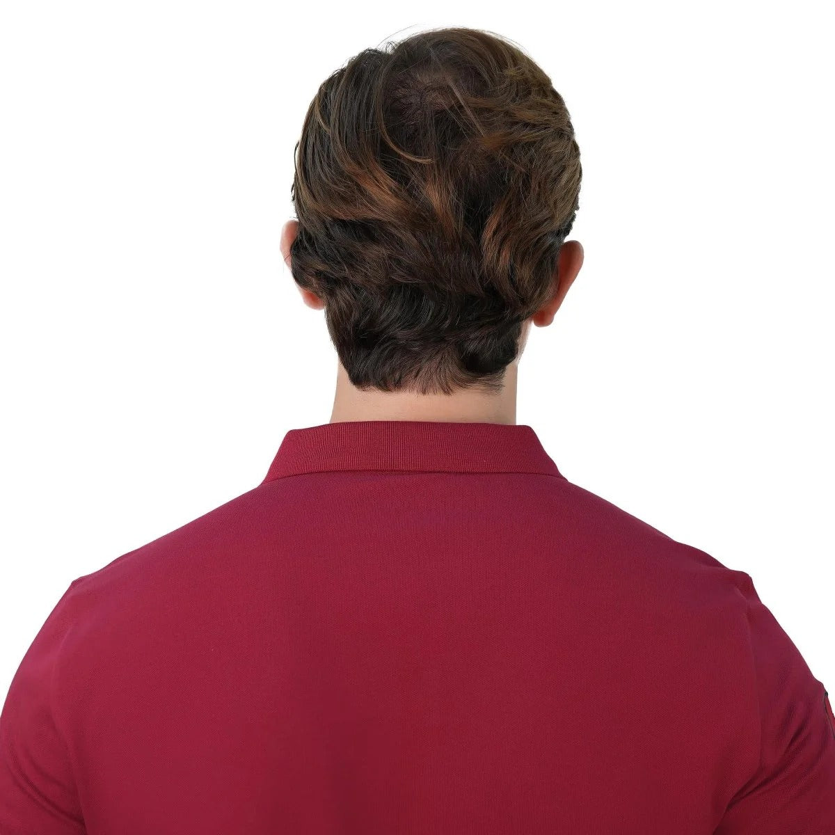 Cotton/Lycra Pique Flat Knitted Collar Short Sleeve Slim Embroidery Napoleon Polo