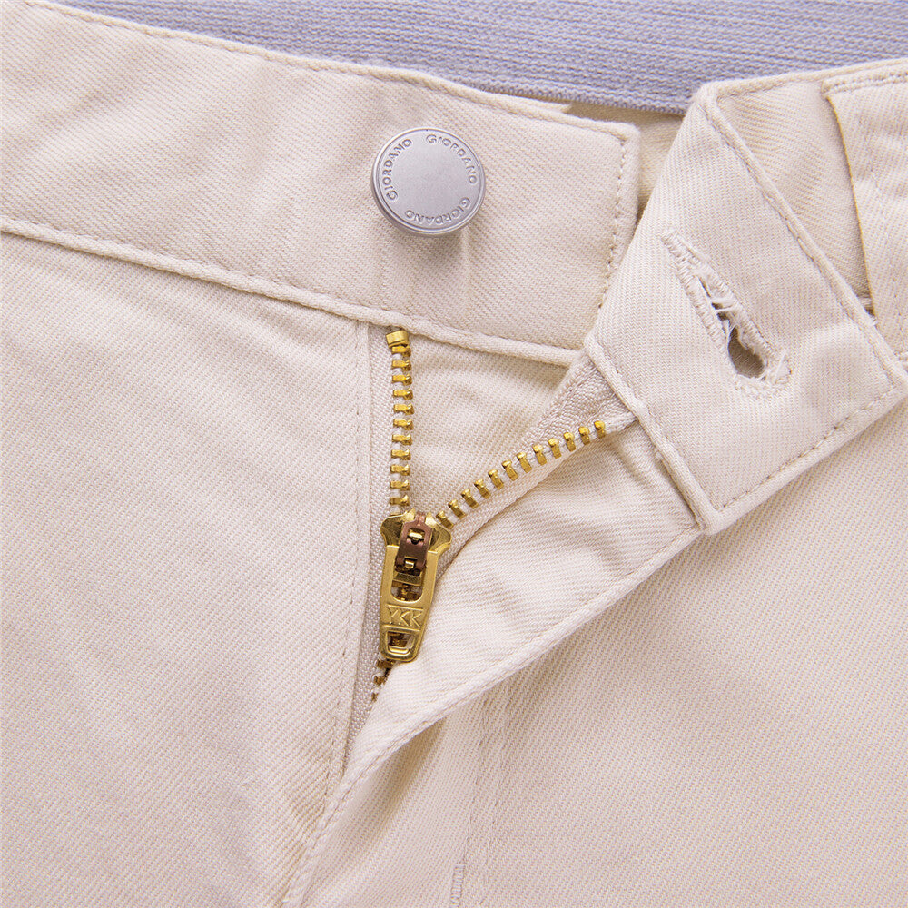 بنطلون نسائي ضيق بخصر مطاطي 180 مم، مصنوع من القطن والإيلاستين، بقصة ضيقة وجيب.