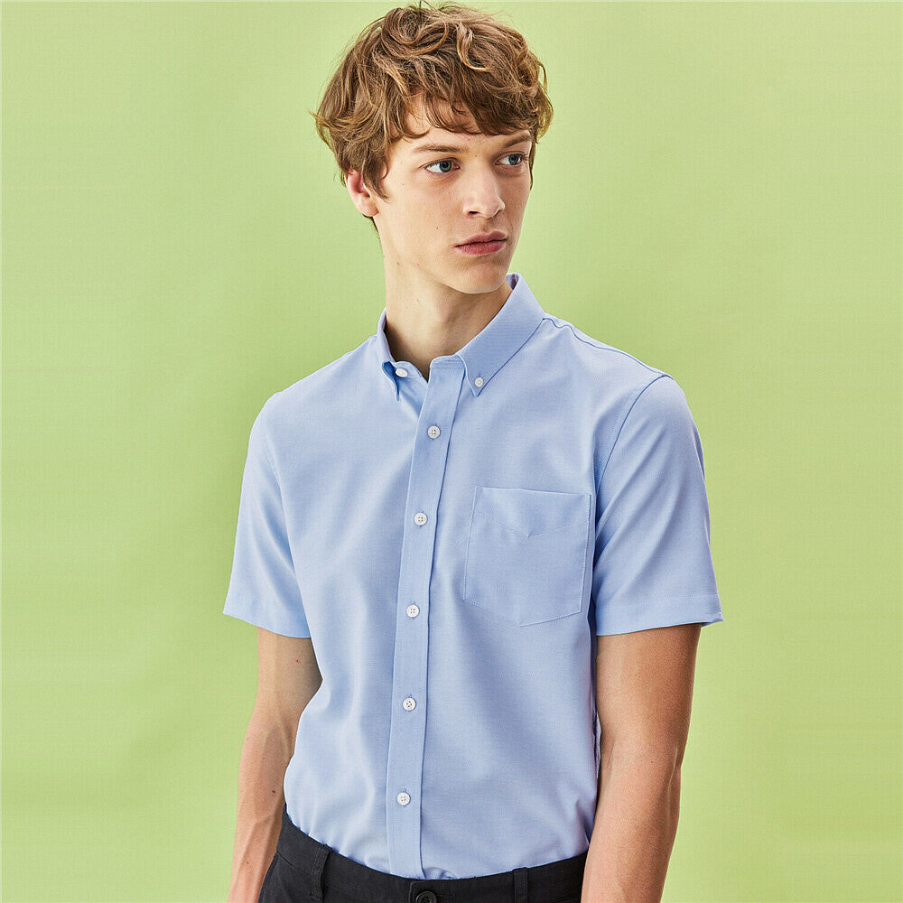 قميص بأكمام قصيرة مقاوم للتجاعيد (ممتاز)