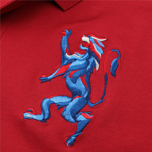 3D Lion Multi-color Embroidery Polo
