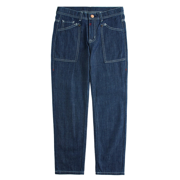 Junior Cotton Denim Mid Rise Slim Fit Jeans