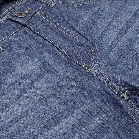 Cotton Denim Low Rise Slim Tapered Jeans
